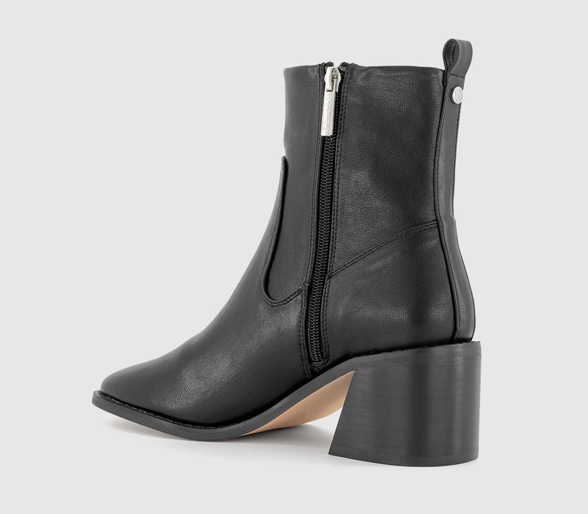 OFFICEAspire Low Block Heel Ankle BootsBlack