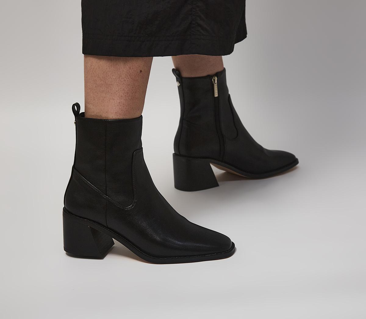 OFFICEAspire Low Block Heel Ankle BootsBlack