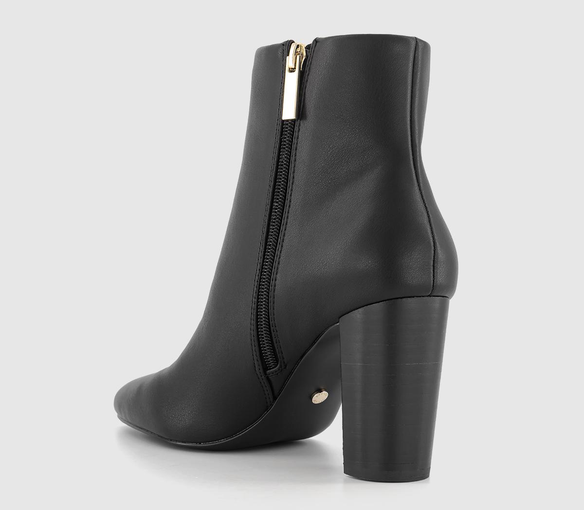 OFFICE Adore Stack Heel Ankle Boots OFFICE Adore Stack Heel Ankle Boots Black