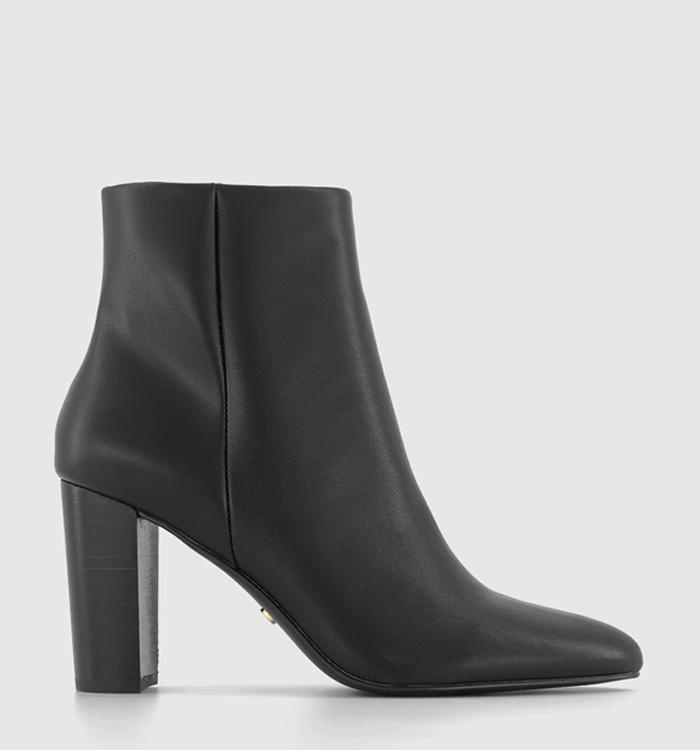 OFFICE Adore Stack Heel Ankle Boots Black
