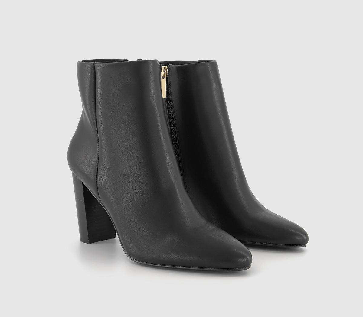 OFFICE Adore Stack Heel Ankle Boots OFFICE Adore Stack Heel Ankle Boots Black