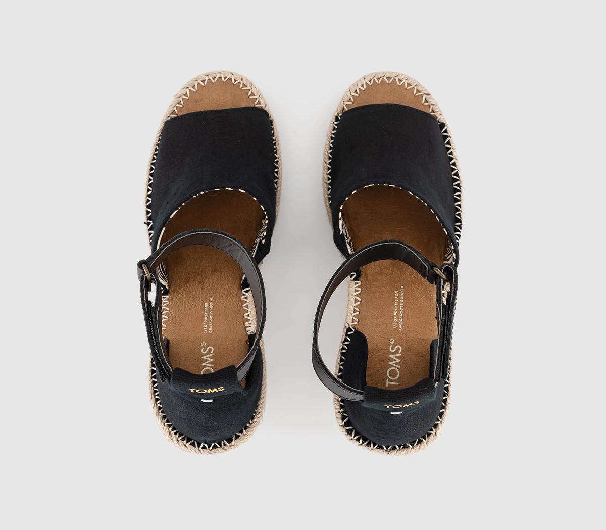 TOMSMarisol Heeled Wedge EspadrillesBlack