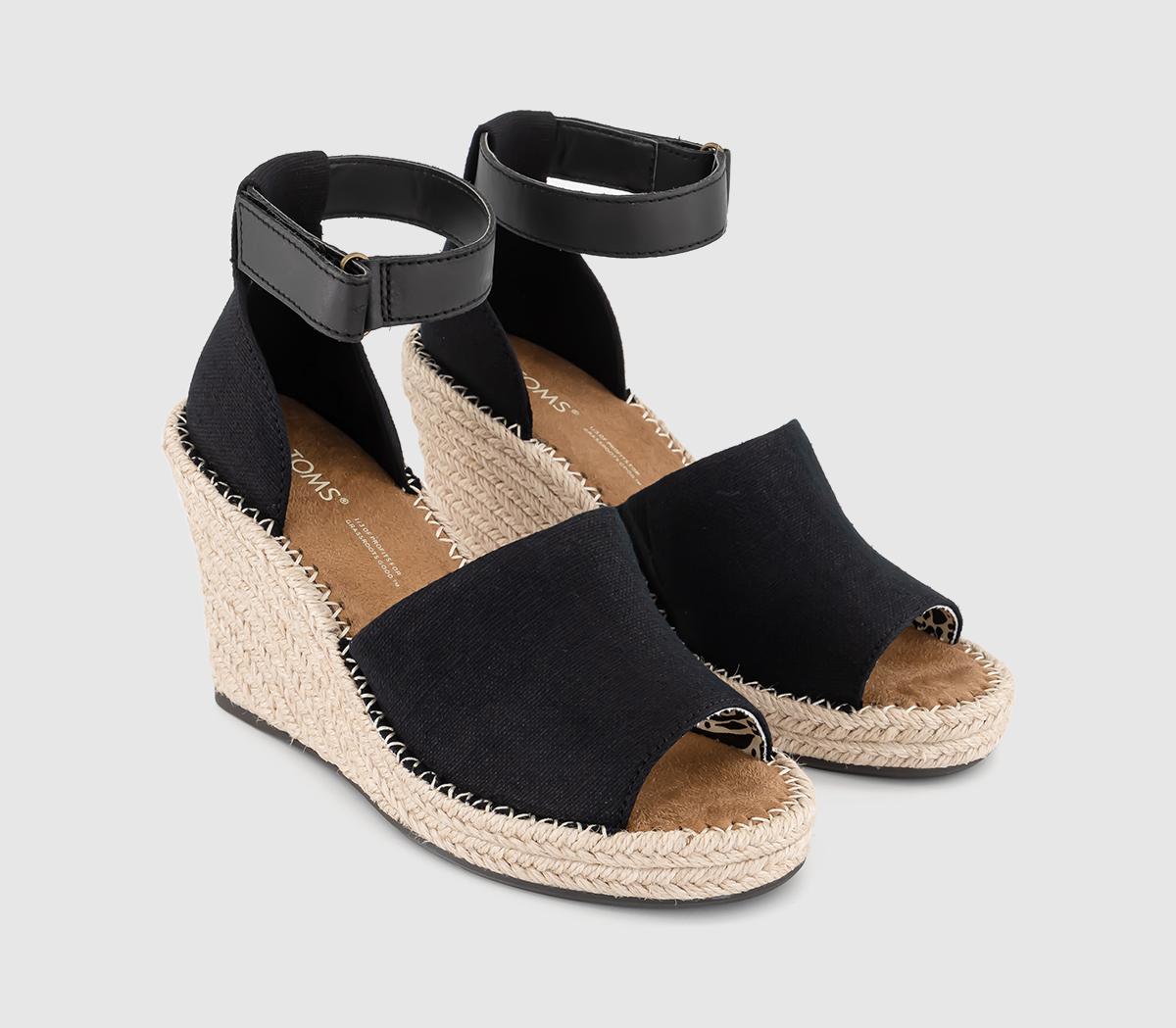 TOMSMarisol Heeled Wedge EspadrillesBlack