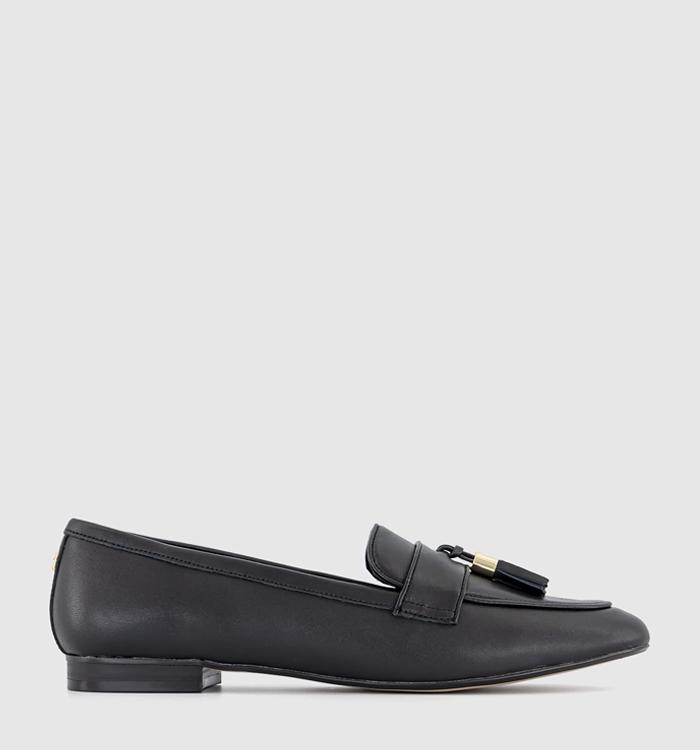 Ladies black leather loafers best sale size 5