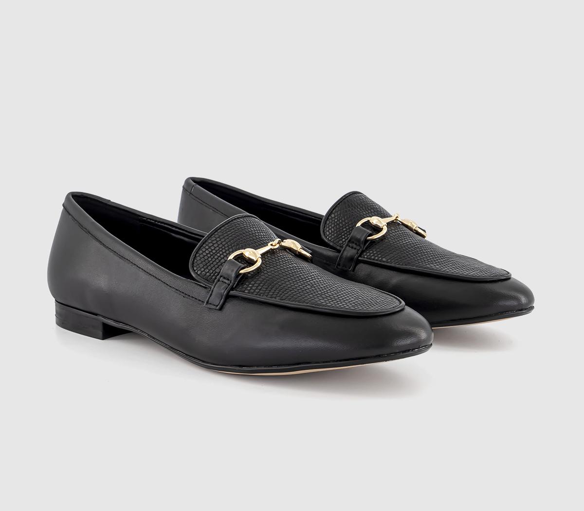 OFFICEFiner Leather Embossed LoafersBlack Leather