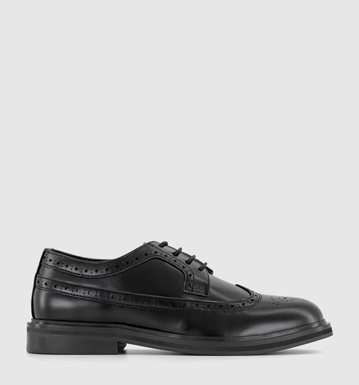 OFFICE Marc Chunky Longwing Brogue Shoes Black