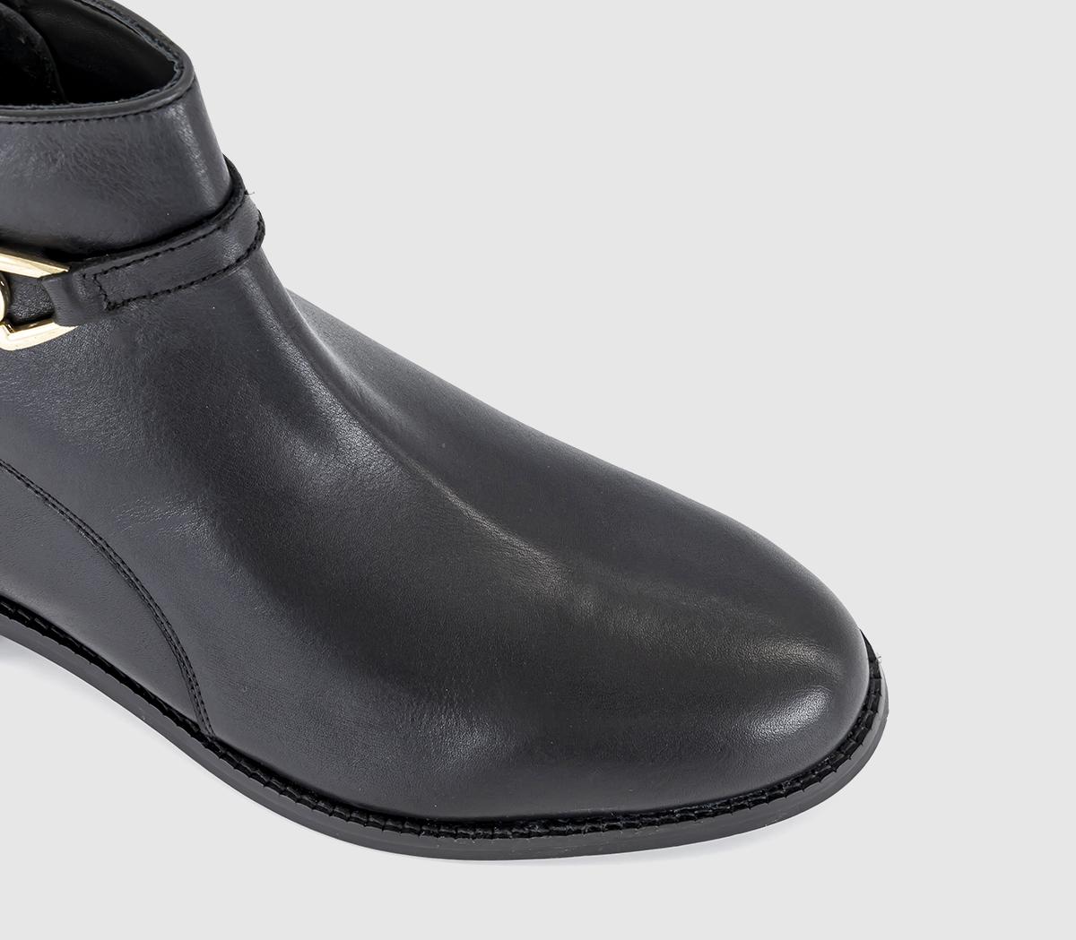 OFFICEAbloom Trim Detail Ankle BootsBlack Leather