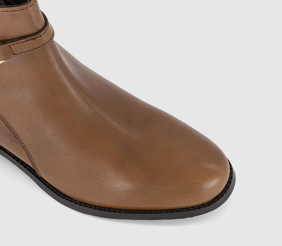 OFFICEAbloom Trim Detail Ankle BootsTan Leather