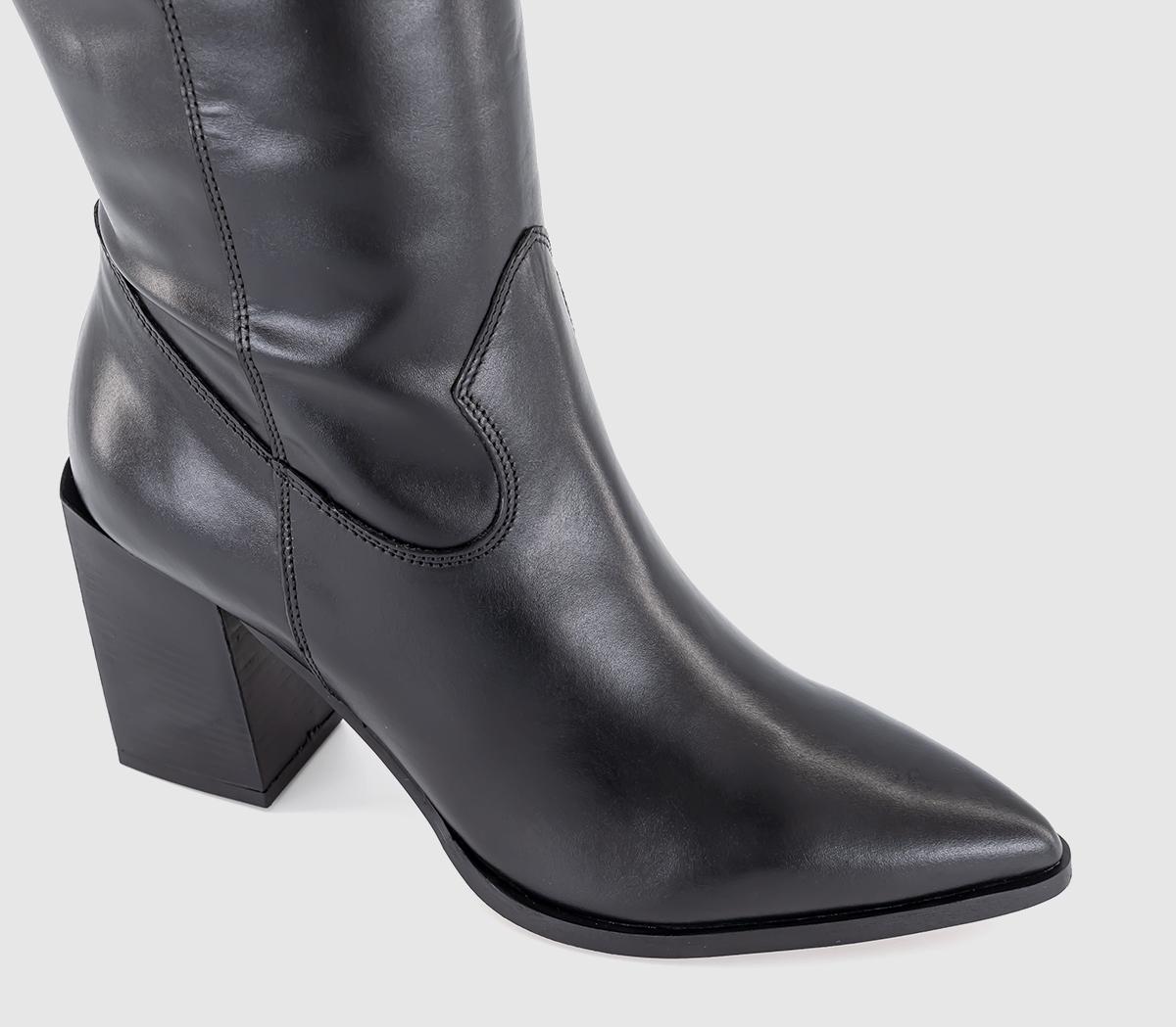 OFFICEKatarina Slouch Western Knee Boots OFFICEKatarina Slouch Western Knee BootsBlack Leather