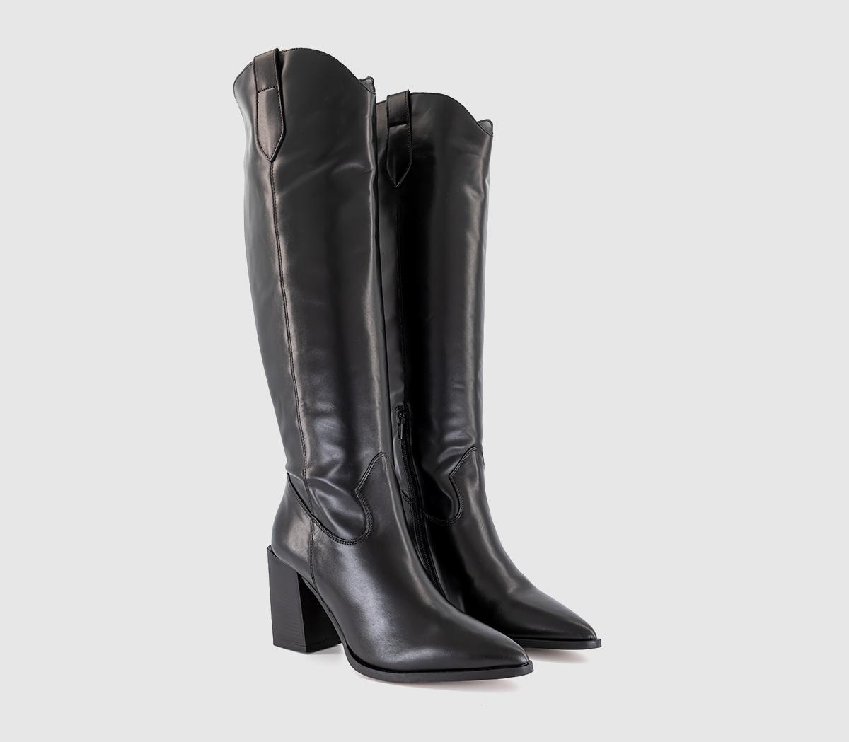 OFFICEKatarina Slouch Western Knee Boots OFFICEKatarina Slouch Western Knee BootsBlack Leather
