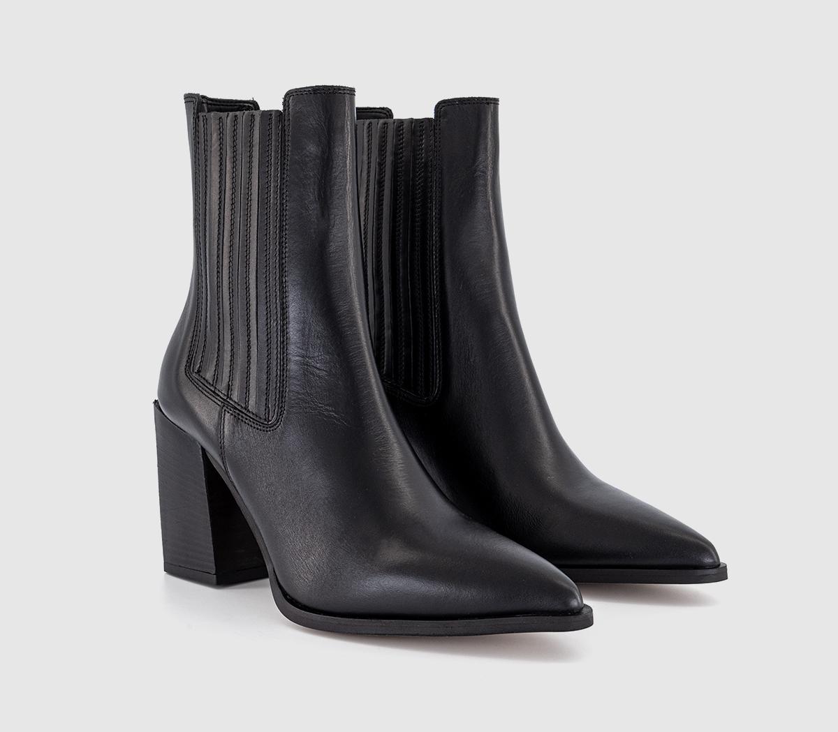 OFFICEAndine Covered Chelsea Western BootsBlack Leather