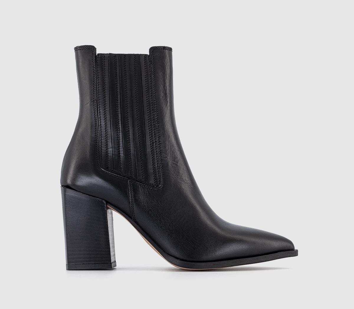 Cheap black cheap leather ankle boots