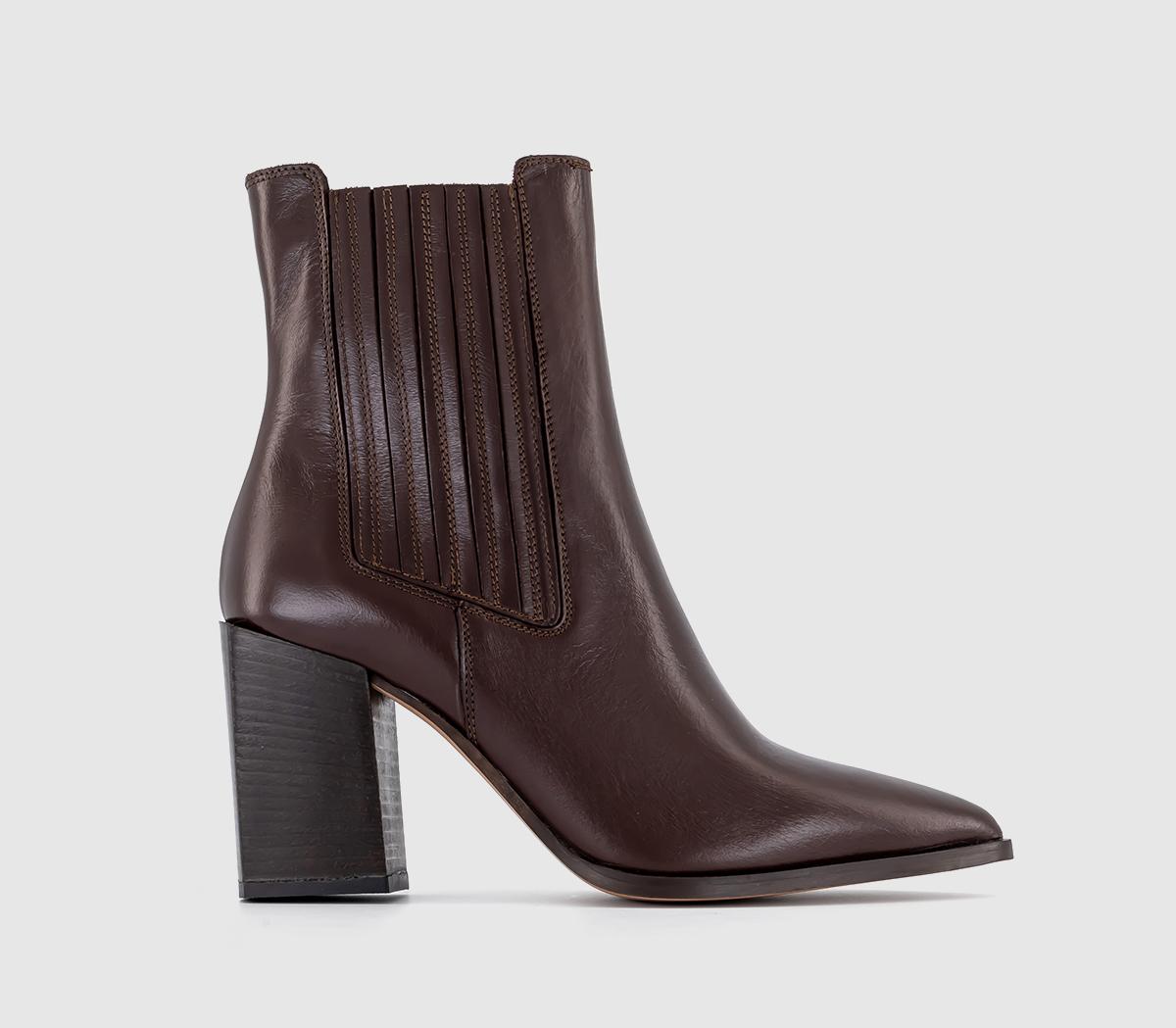 OFFICEAndine Covered Chelsea Western BootsBrown Leather