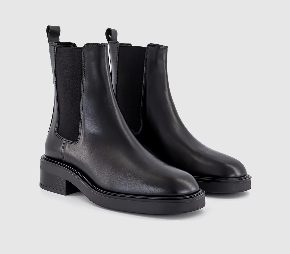 OFFICEAttention Clean Chelsea Ankle BootsBlack Leather