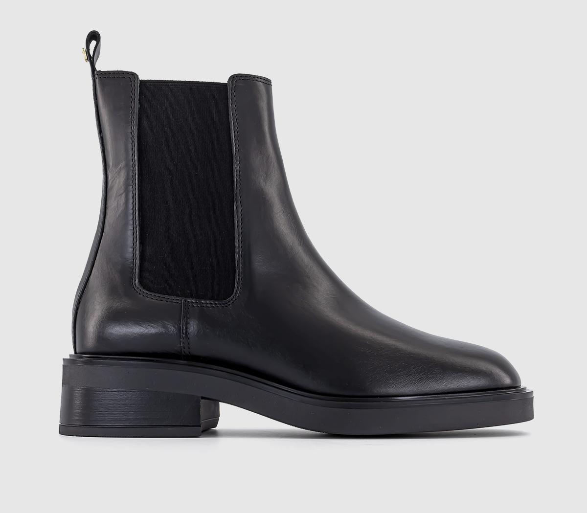 Attention Clean Chelsea Ankle Boots Black Leather