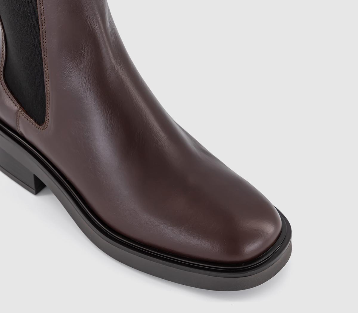 OFFICEAttention Clean Chelsea Ankle Boots OFFICEAttention Clean Chelsea Ankle BootsChoc Leather
