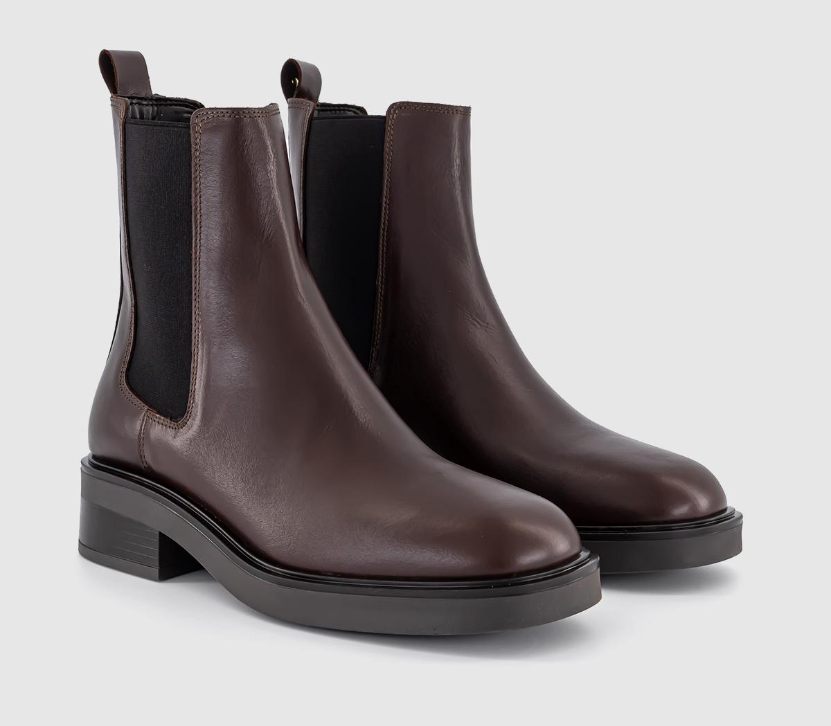 OFFICEAttention Clean Chelsea Ankle Boots OFFICEAttention Clean Chelsea Ankle BootsChoc Leather
