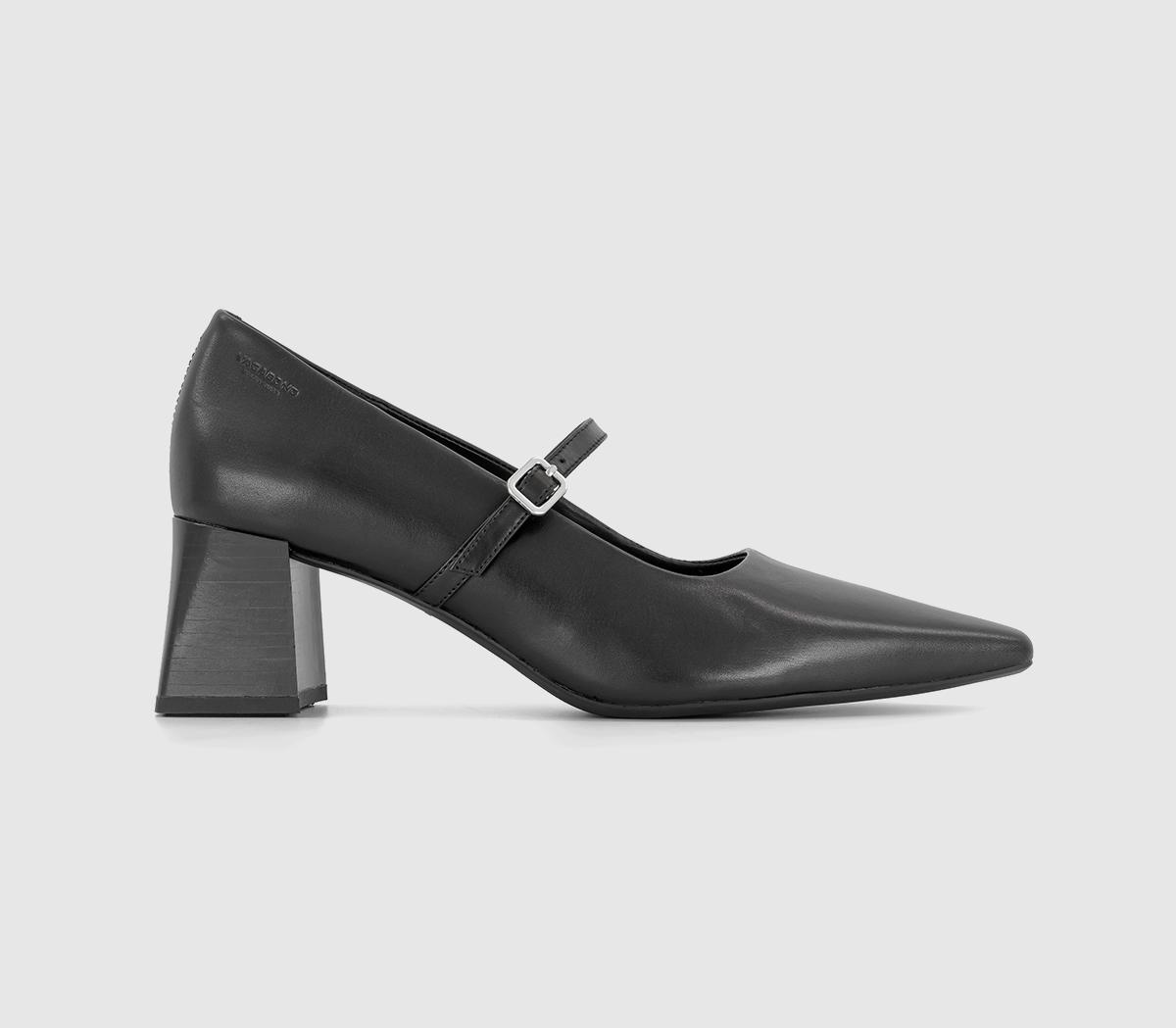 Vagabond Shoemakers Altea Strap Block Heels Black Suede - Mid Heels