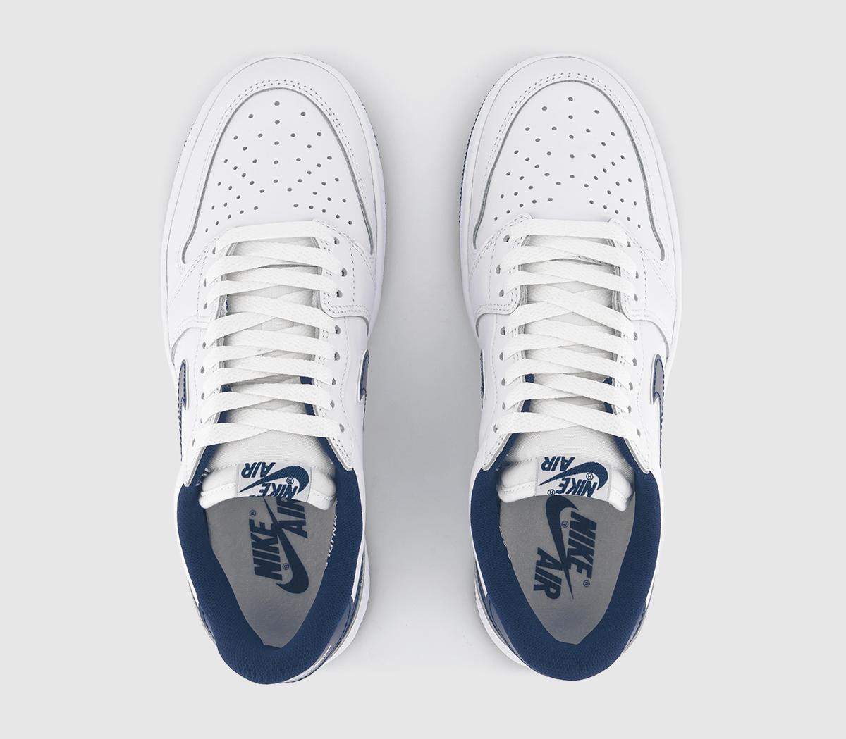 Jordan Air Jordan 1 Low 85 Trainers White Navy White - Men's Trainers