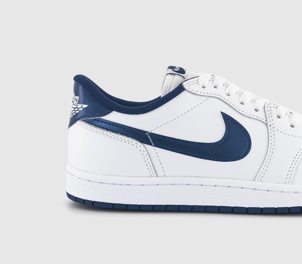 Jordan Air Jordan 1 Low 85 Trainers White Navy White - Men's Trainers