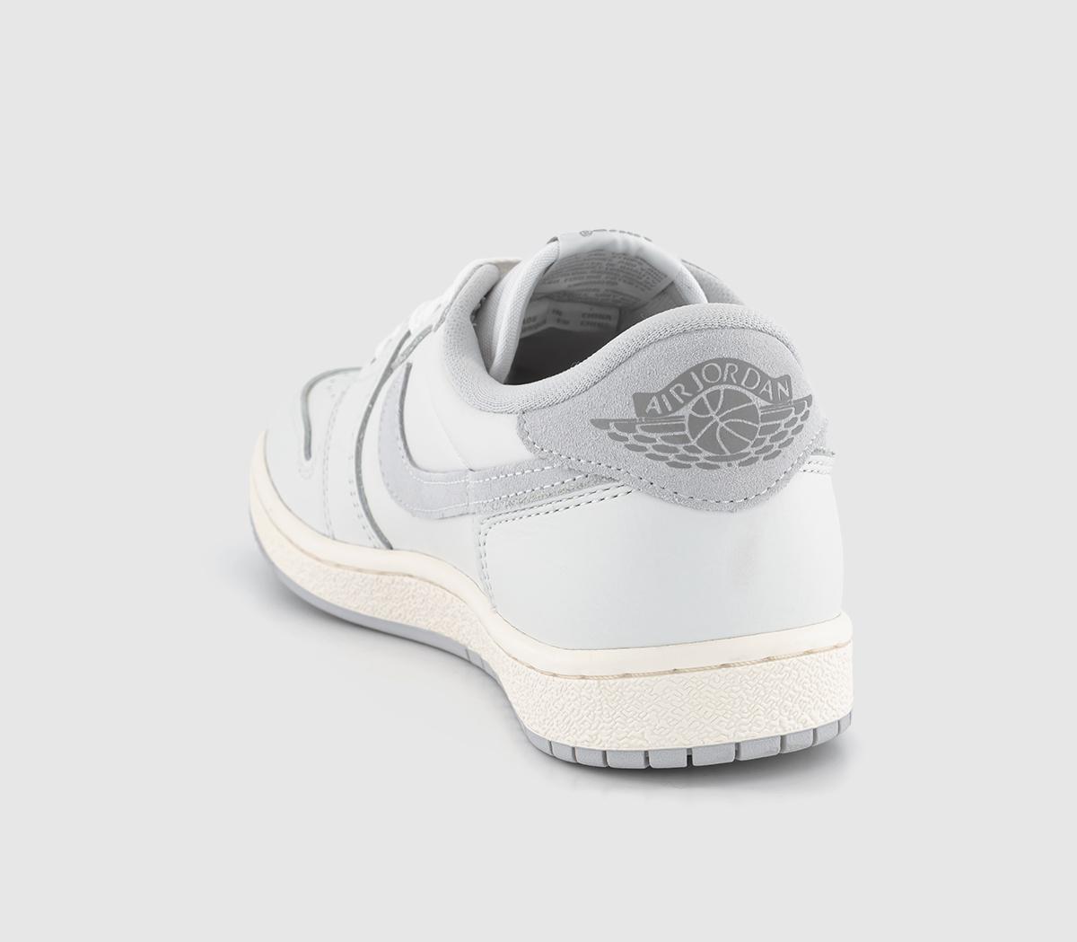JordanAir Jordan 1 Low 85 Trainers Summit White Light Smoke Grey Neutral Grey Sail