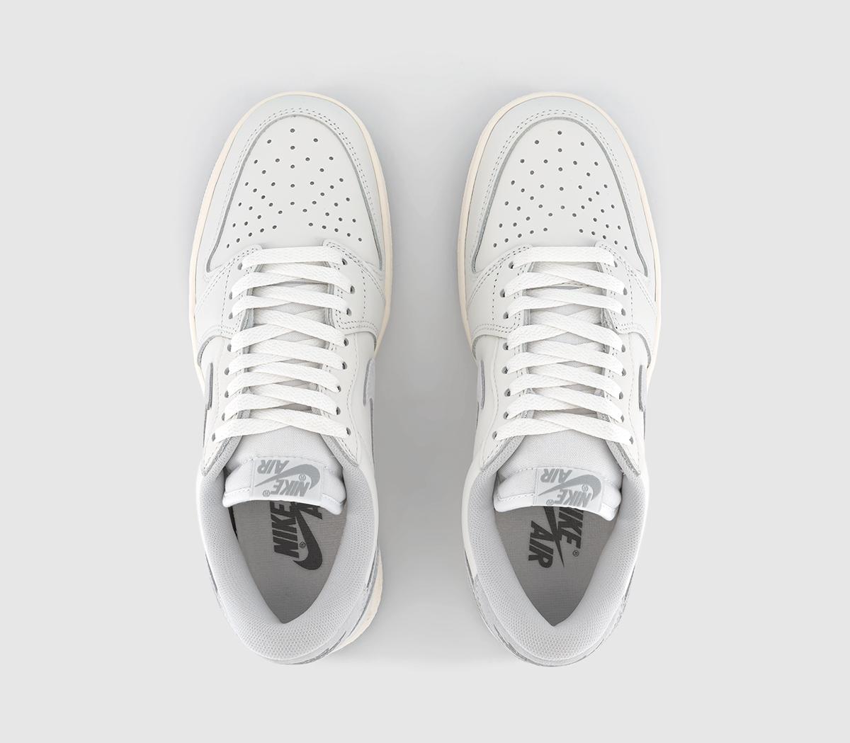 JordanAir Jordan 1 Low 85 Trainers Summit White Light Smoke Grey Neutral Grey Sail