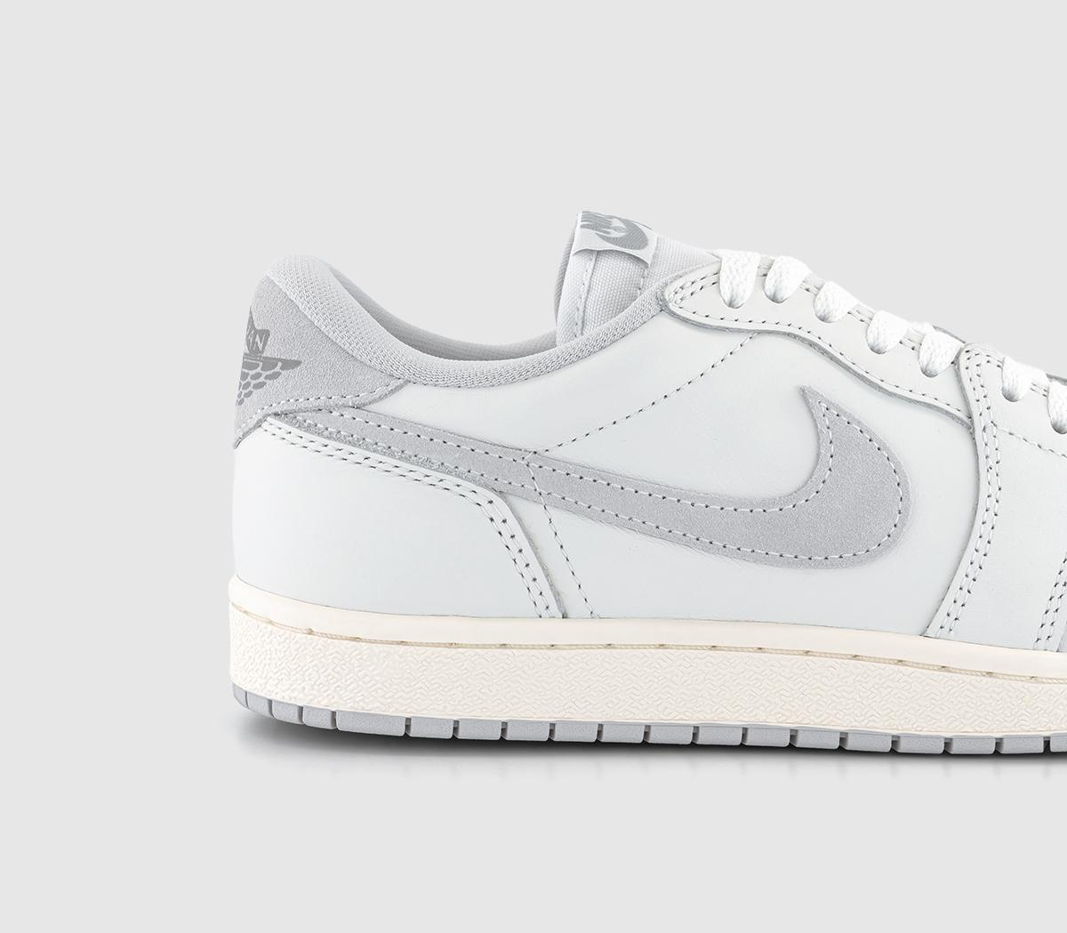 JordanAir Jordan 1 Low 85 Trainers Summit White Light Smoke Grey Neutral Grey Sail