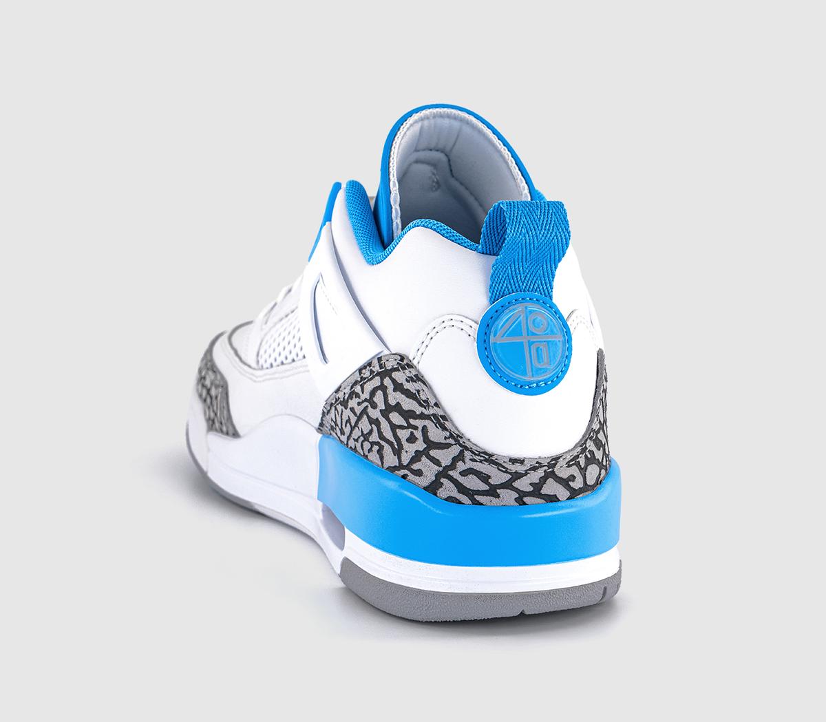 JordanSpizike Low TrainersWhite University Blue Wolf Grey