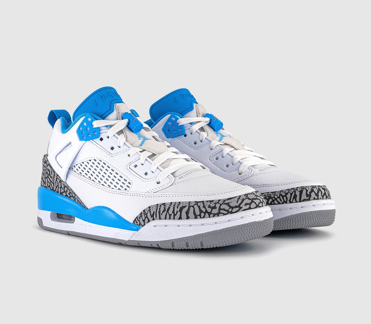 JordanSpizike Low TrainersWhite University Blue Wolf Grey