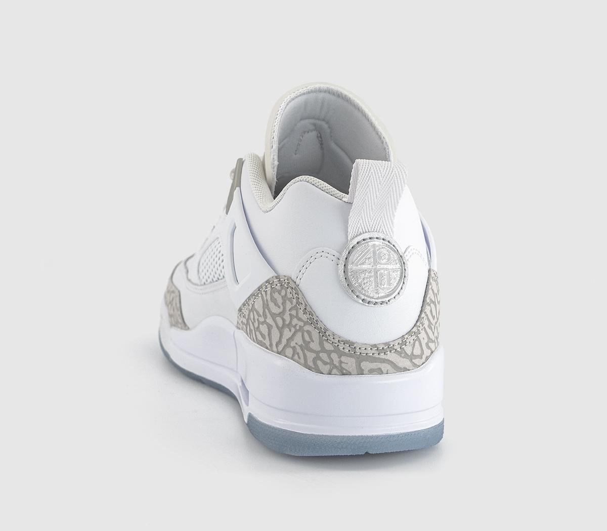 JordanSpizike Low TrainersWhite Neutral Grey Metallic Silver