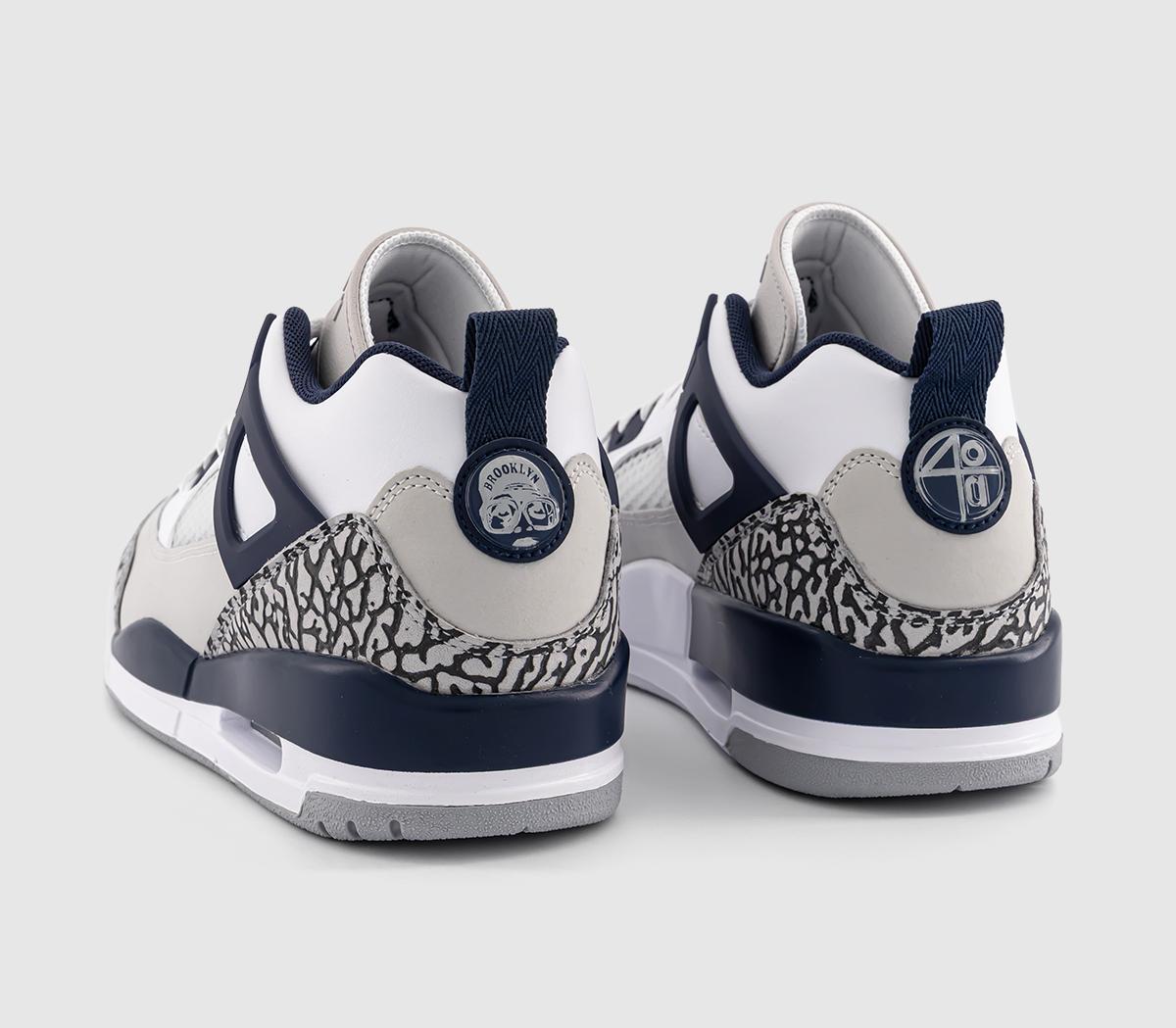 JordanSpizike Low TrainersWhite Midnight Navy Neutral Grey