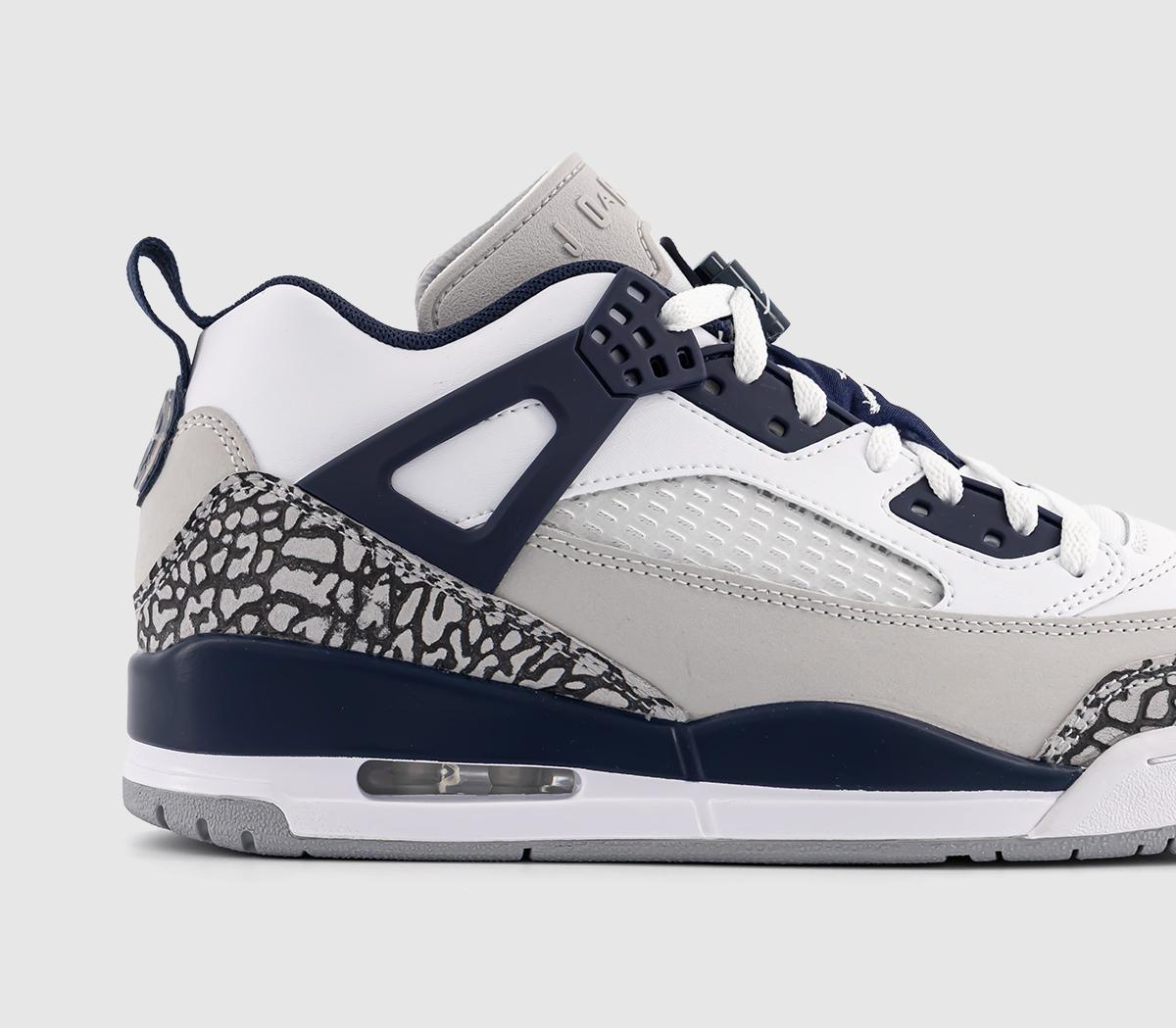 JordanSpizike Low TrainersWhite Midnight Navy Neutral Grey