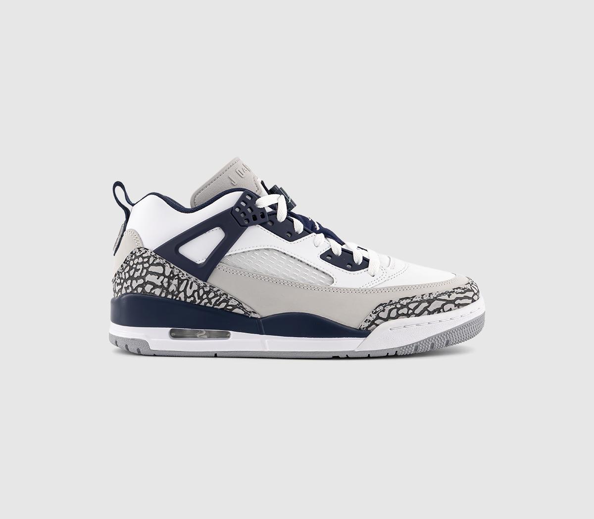 JordanSpizike Low TrainersWhite Midnight Navy Neutral Grey