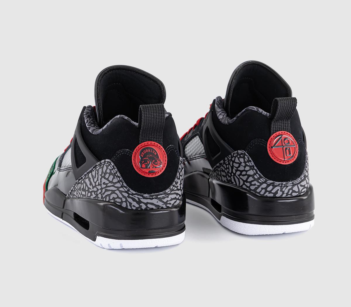 JordanSpizike Low TrainersBlack Varsity Red Classic Green White