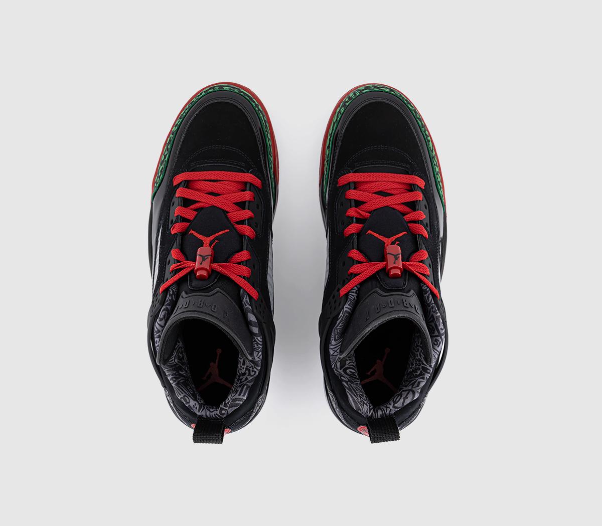 jordan spizike black red green