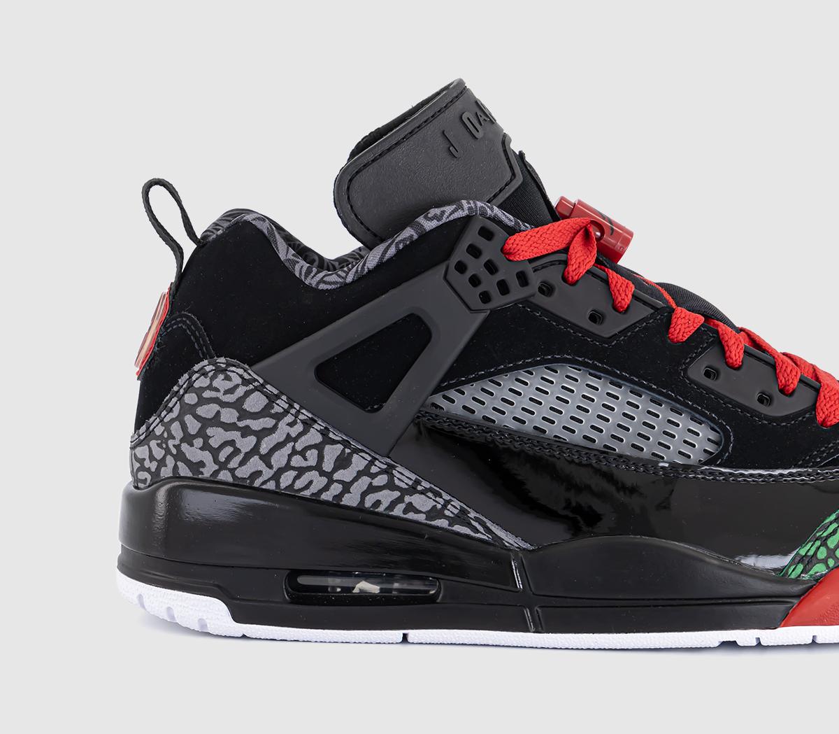 JordanSpizike Low TrainersBlack Varsity Red Classic Green White