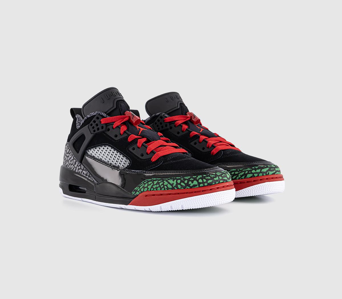 JordanSpizike Low TrainersBlack Varsity Red Classic Green White