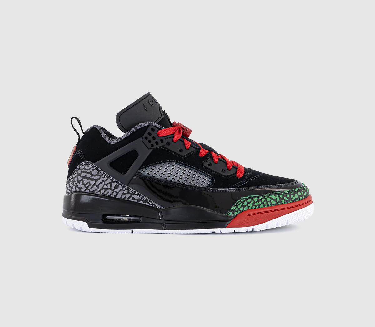 JordanSpizike Low TrainersBlack Varsity Red Classic Green White