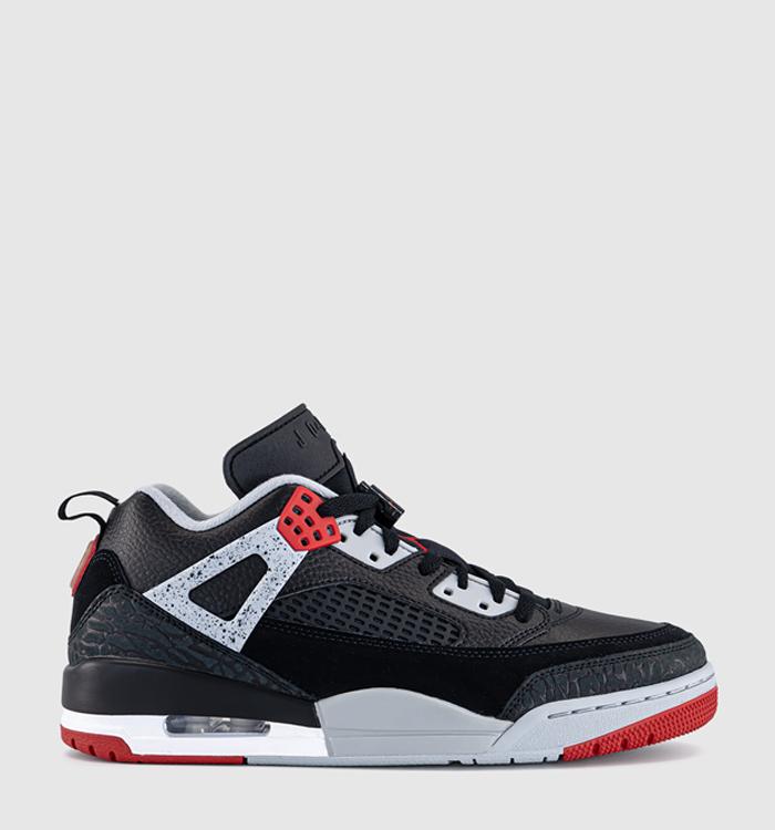 Jordan Spizike Low Trainers Black Gym Red Wolf Grey White