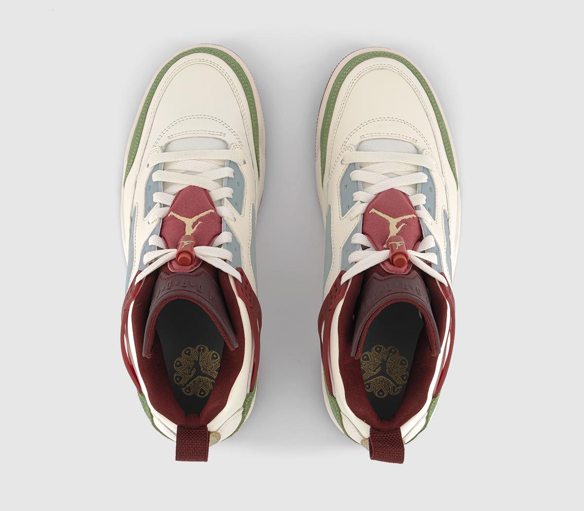 JordanSpizike Low TrainersSail Metallic Gold Grain Oil Green