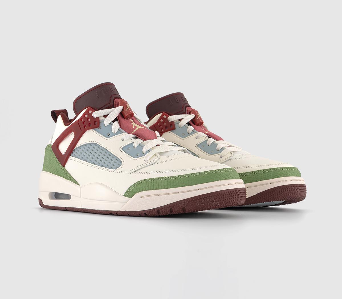 JordanSpizike Low TrainersSail Metallic Gold Grain Oil Green