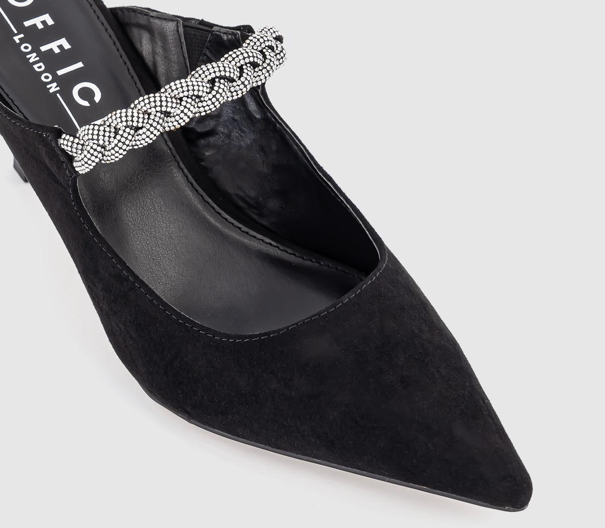 OFFICEMajestic Closed Toe Plaited Detail MulesBlack
