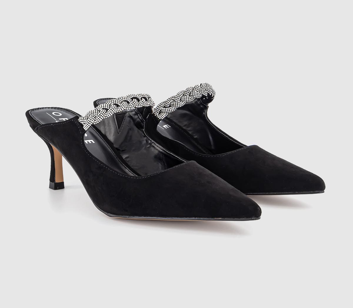 OFFICEMajestic Closed Toe Plaited Detail MulesBlack