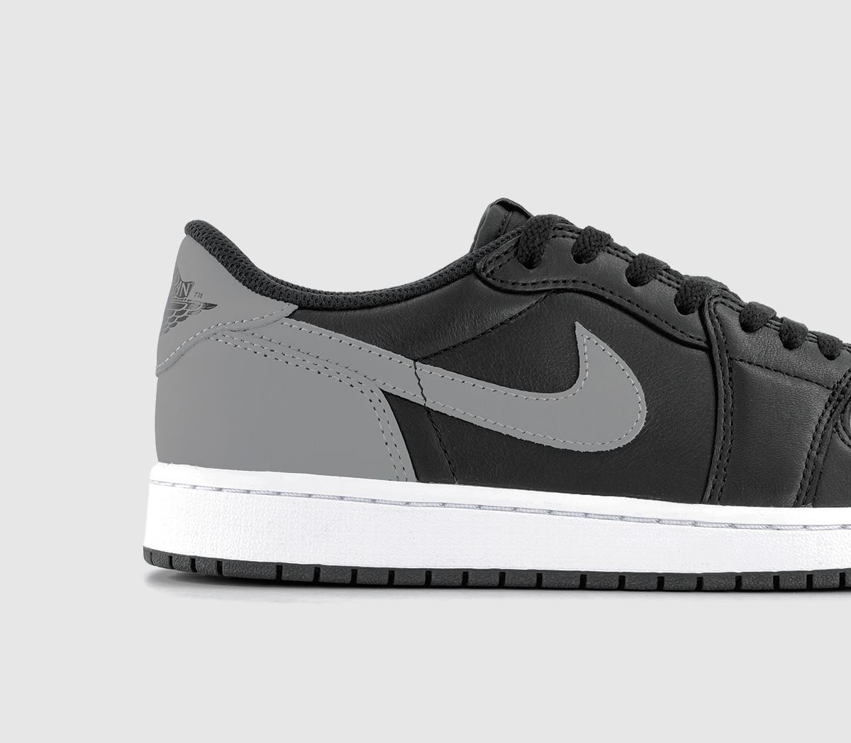 JordanAir Jordan 1 Low OG TrainersBlack Medium Grey White