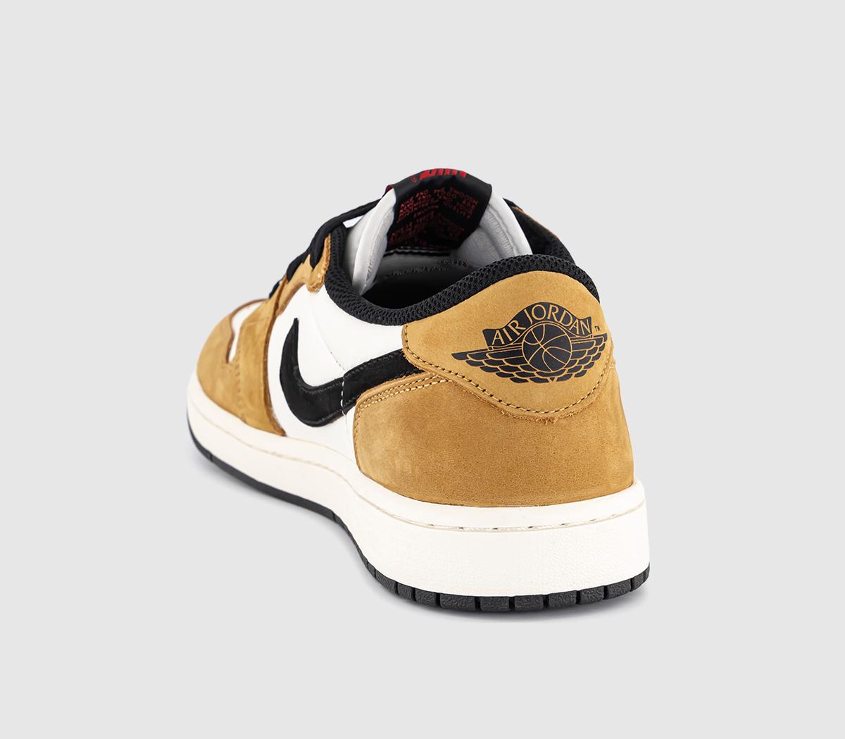 Jordan Air Jordan 1 Low OG Sail Black Golden Harvest Gym Red