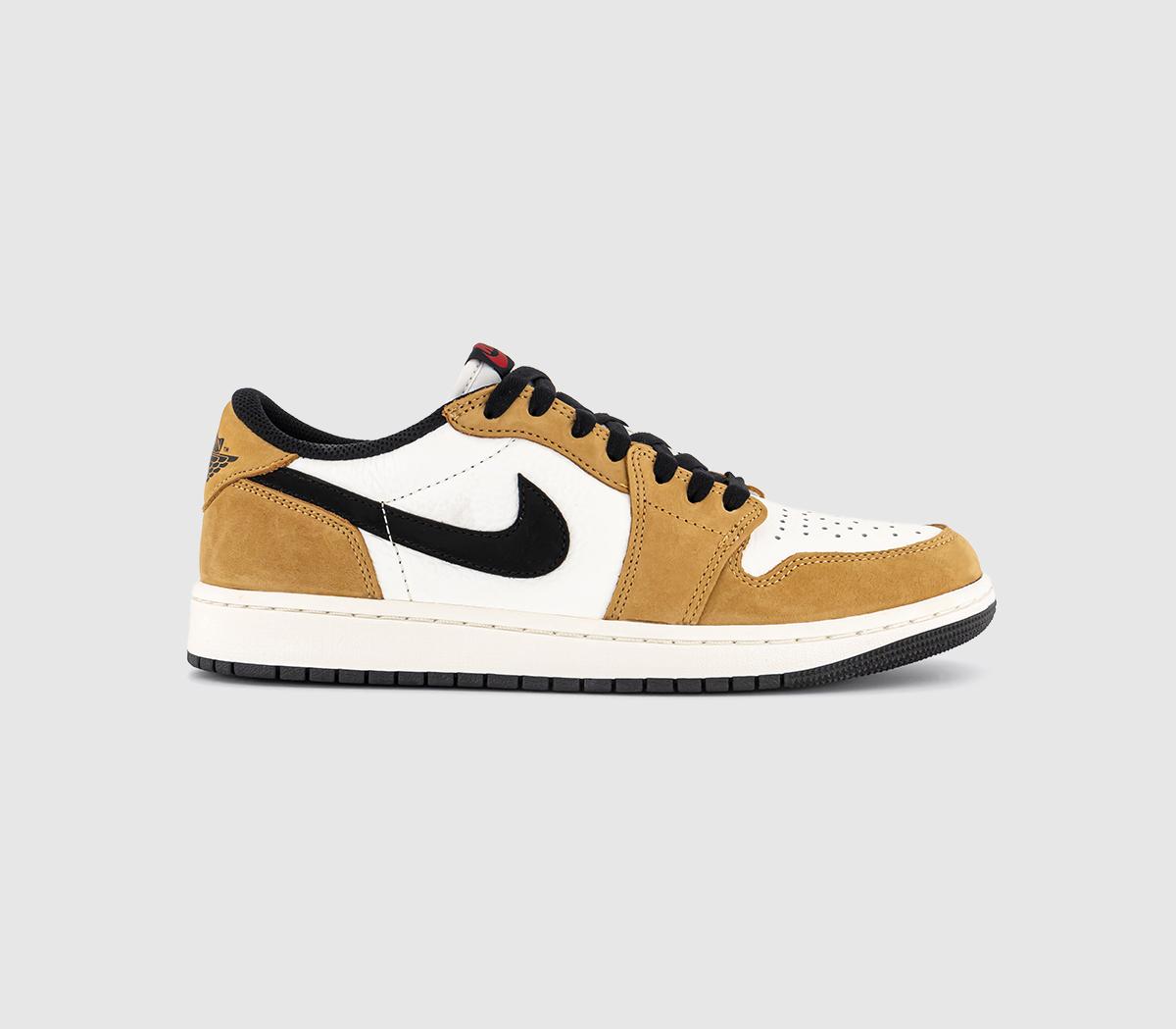 JordanAir Jordan 1 Low OGSail Black Golden Harvest Gym Red
