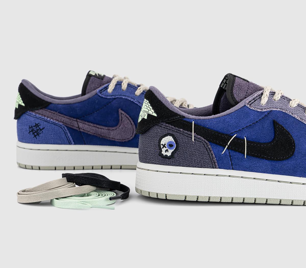 JordanAir Jordan 1 Low OG TrainersRegency Purple Vapor Green Black