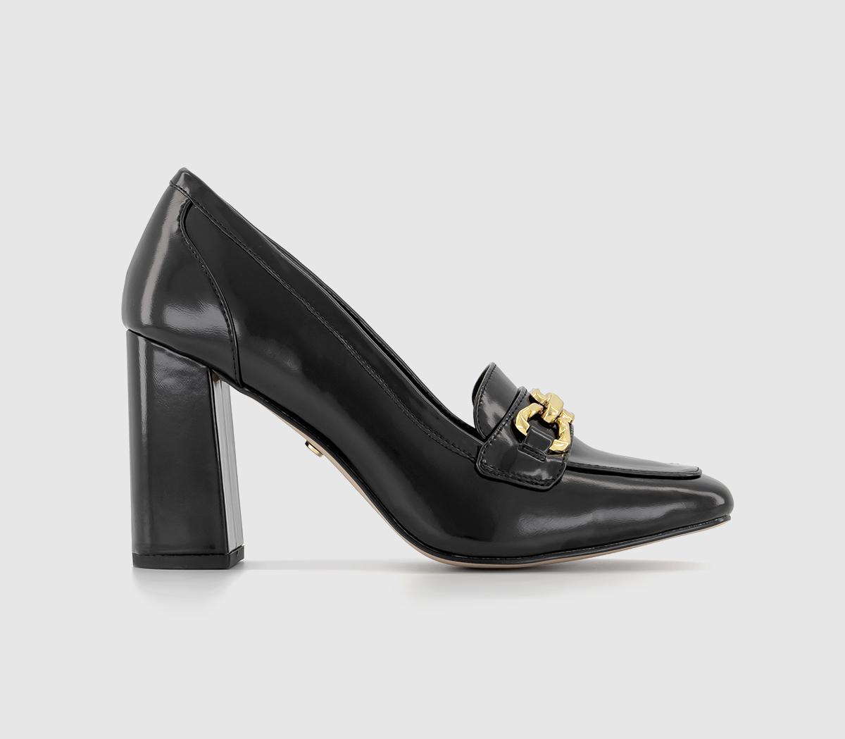 High Shine Heeled Chunky Loafers | Boohoo UK