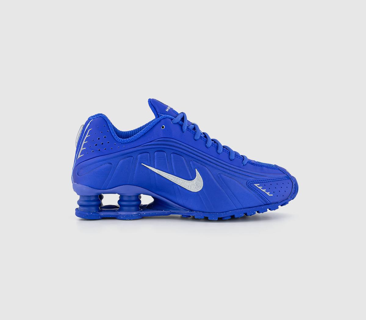 NikeShox R4 TrainersRacer Blue Metallic Silver