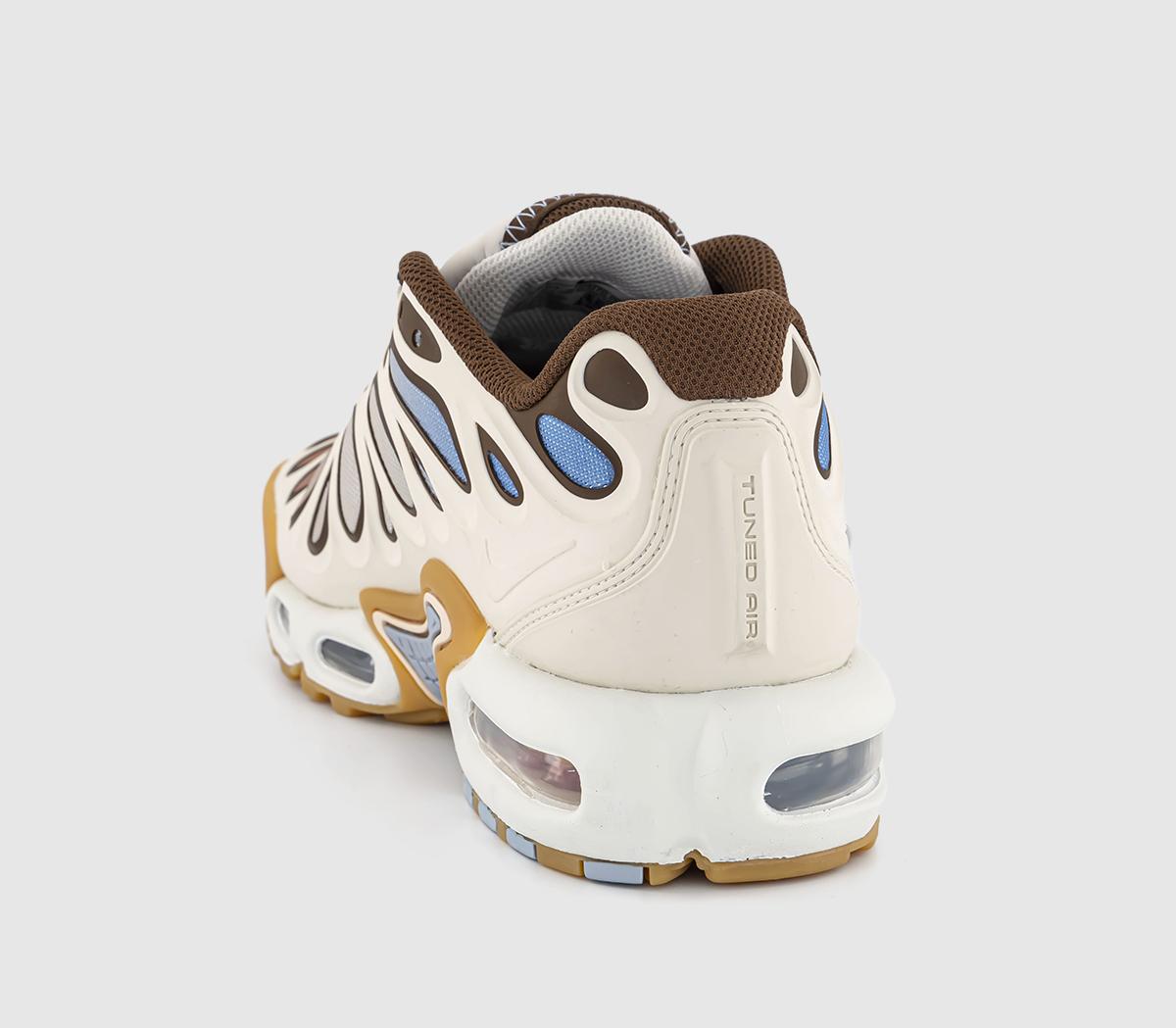 NikeAir Max Plus Drift Trainers Phantom Light Armory Blue Cacao  Wow Sail Gum Yell